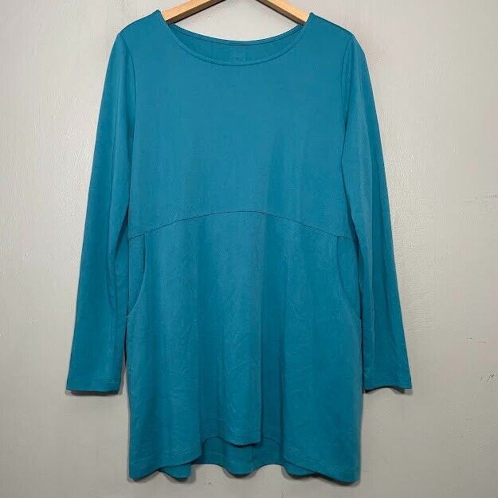 Soft Surroundings Size Medium Basic Modal Knit Tu… - image 1